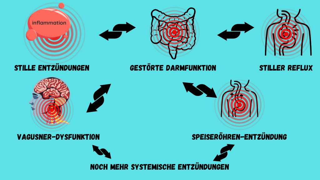 Stiller Reflux und stille Entzündungen Konzept: Stiller Reflux und Stille Entzündungen