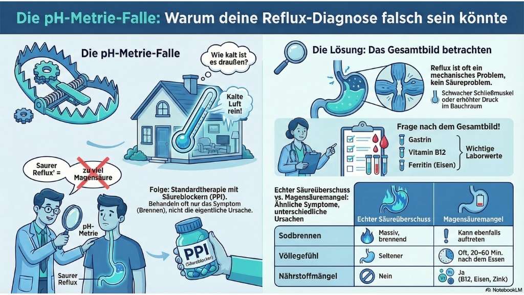 Grafik pH-Metrie-Falle Grafik pH-Metrei-Falle