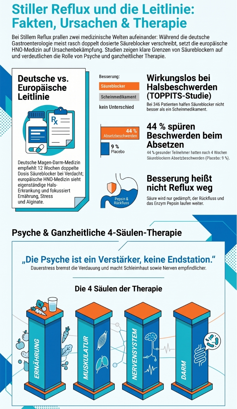xxxx Stiller Reflux und die Leitlinien in Deutschland und Europa